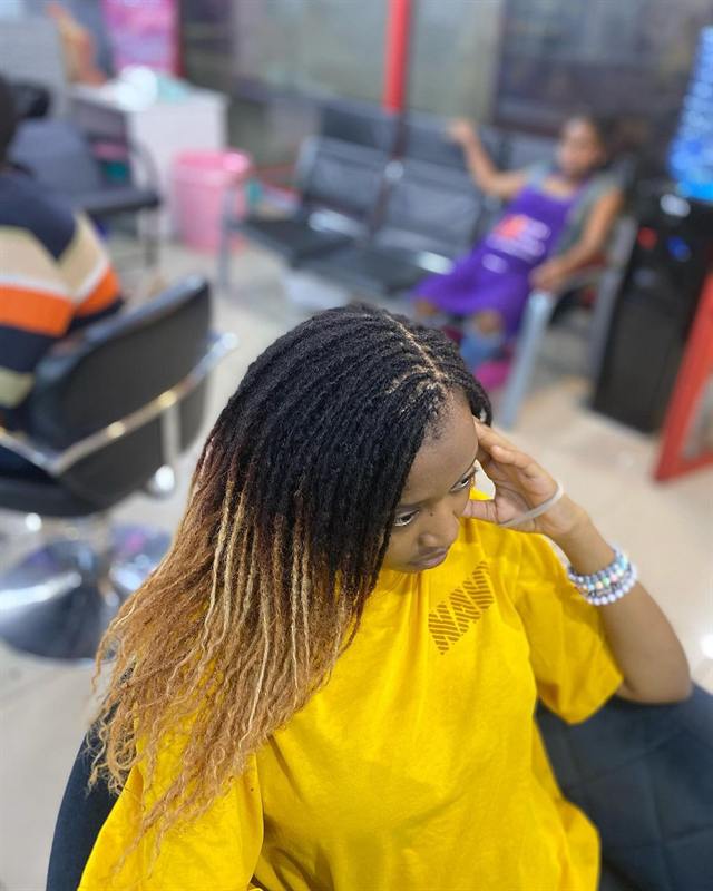 Temporary dreadlocks transformation by Jacob Locs